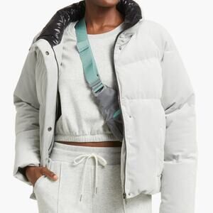 Zella Velvet Puffer Jacket Sz L